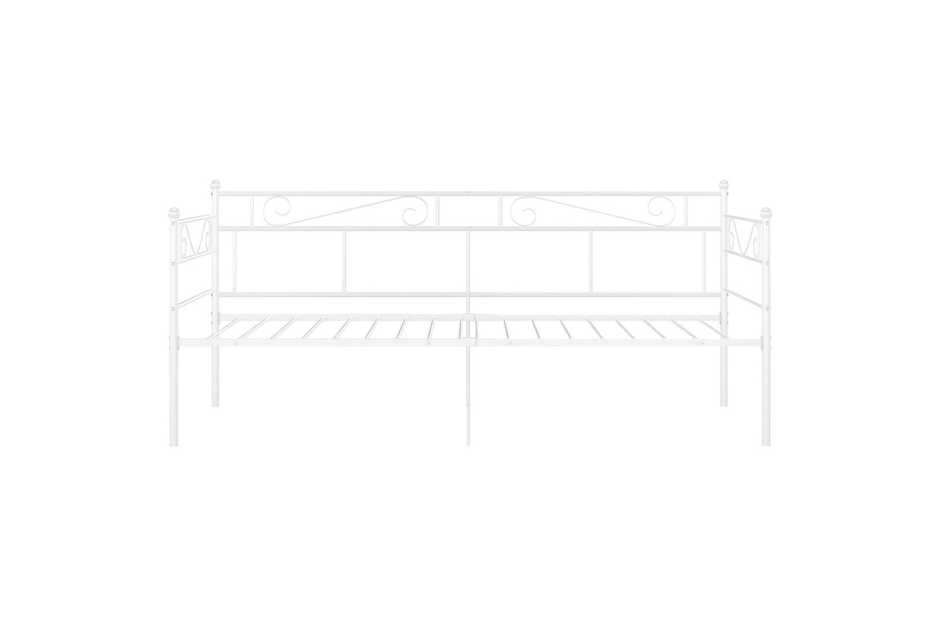 Ramme til sovesofa hvit metall 90x200 cm - Hvit - Møbler - Senger - Sengeramme & sengestamme