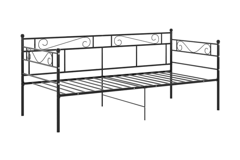 Ramme til sovesofa svart metall 90x200 cm - Svart - Møbler - Senger - Sengeramme & sengestamme