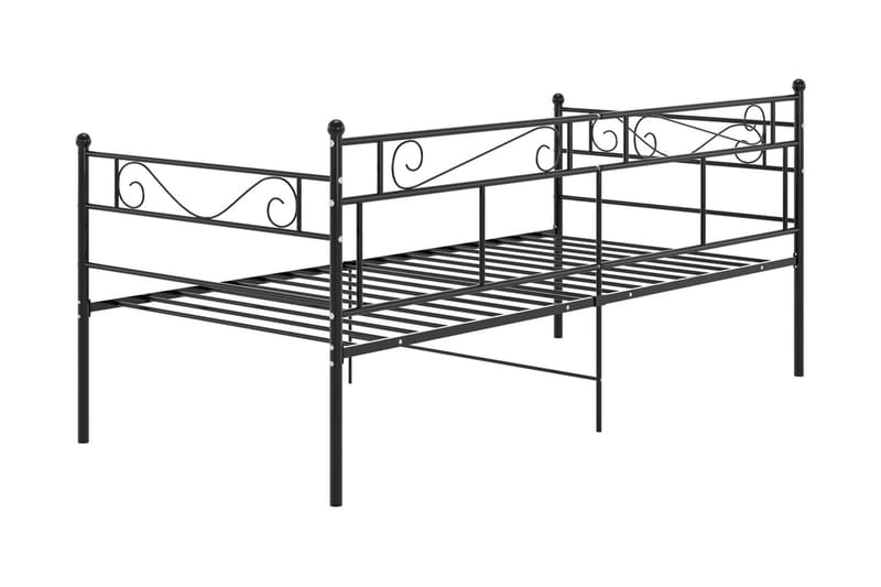 Ramme til sovesofa svart metall 90x200 cm - Svart - Møbler - Senger - Sengeramme & sengestamme