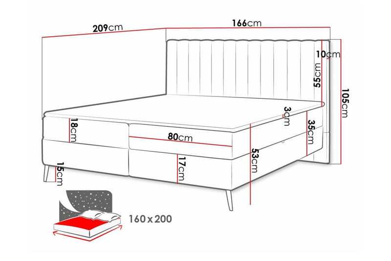 Rathkeale Sengeramme 160x200 cm - Brun - Møbler - Senger - Sengeramme & sengestamme