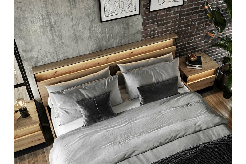 Rathmore Sängram 160x200 cm Black - Møbler - Senger - Sengeramme & sengestamme