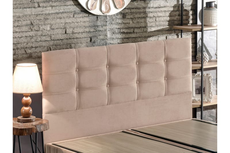 Reghum Sengeramme med Sengegavl 160x200 cm - Lysebrun - Møbler - Senger - Sengeramme & sengestamme