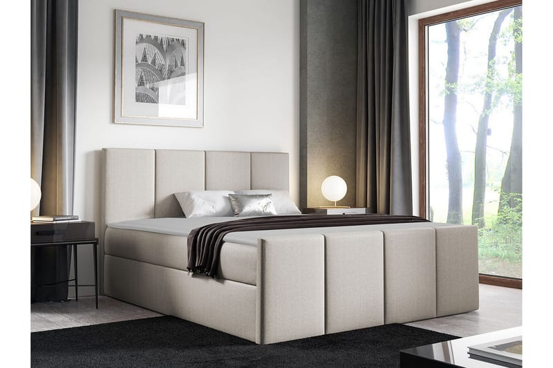 Ripon Sengeramme 180x200 cm - Beige/Lys Beige - Møbler - Senger - Komplett sengepakke