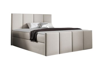Ripon Sengeramme med Oppbevaring 140x200 cm i Stoff med Fasthetsgrad Medium - Beige - Møbler - Senger - Sengeramme & sengestamme