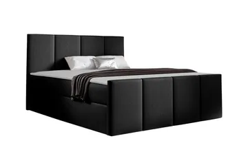 Ripon Sengeramme med Oppbevaring 180x200 cm i Stoff med Fasthetsgrad Medium - Svart - Møbler - Senger - Sengeramme & sengestamme