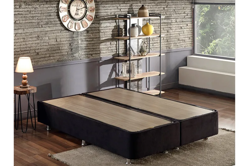 Ryntham Sengeramme Dobbel 140x190 - Svart - Møbler - Senger - Sengeramme & sengestamme