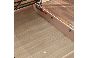 Ryntham Sengeramme Dobbel med Sengegavl 180x200 cm - Lysebrun - Møbler - Senger - Sengeramme & sengestamme