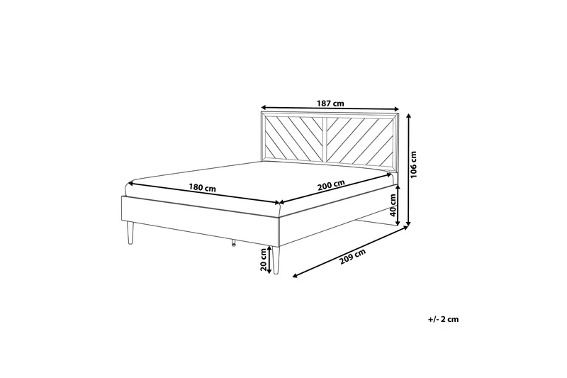 Saraly Kontinentalseng 180x200 - Tre/Natur - Møbler - Senger - Sengeramme & sengestamme
