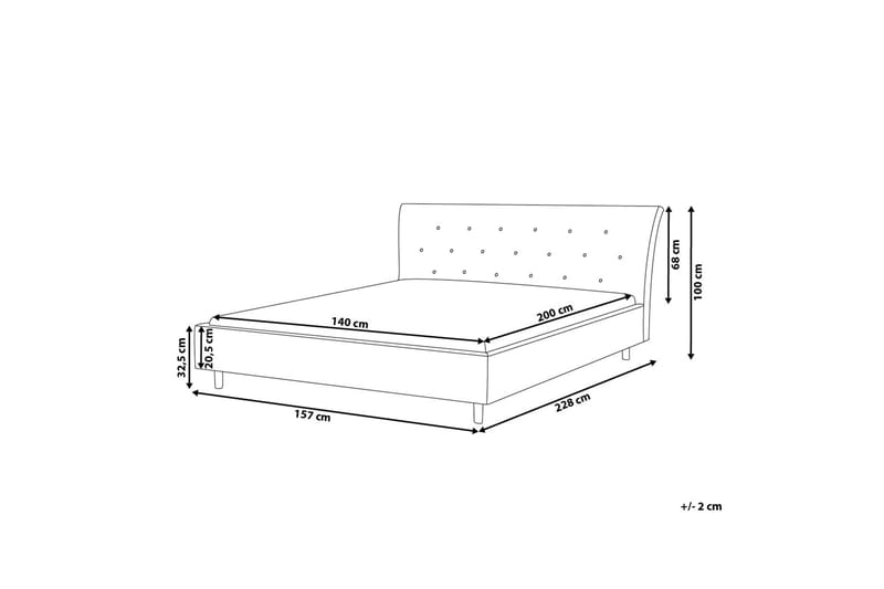 Saverne Dobbeltseng 140 | 200 cm - Grå - Møbler - Senger - Sengeramme & sengestamme