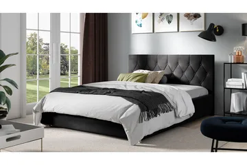 Seng 167x222 cm - Svart - Møbler - Senger - Sengeramme & sengestamme
