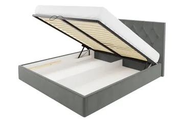 Seng 207x222 cm - Blå - Møbler - Senger - Sengeramme & sengestamme