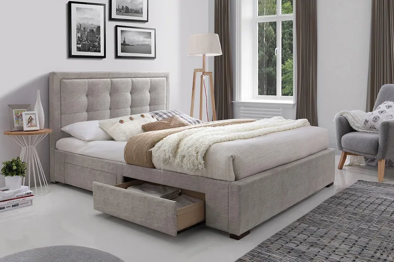 Seng DUKE med 4 skuffer 160x200cm uten madrass - Møbler - Senger - Sengeramme & sengestamme