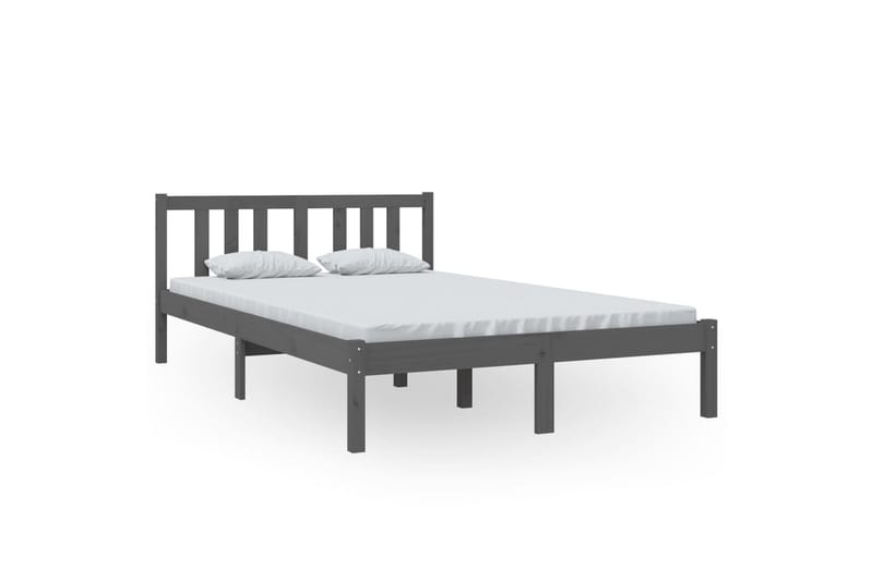 Sengeramme grå heltre 120x200 cm - Grå - Sengeramme & sengestamme