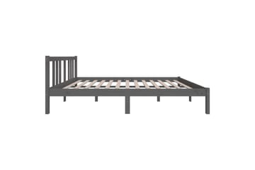 Sengeramme grå heltre 135x190 cm 4FT6 Double - Grå - Møbler - Senger - Sengeramme & sengestamme