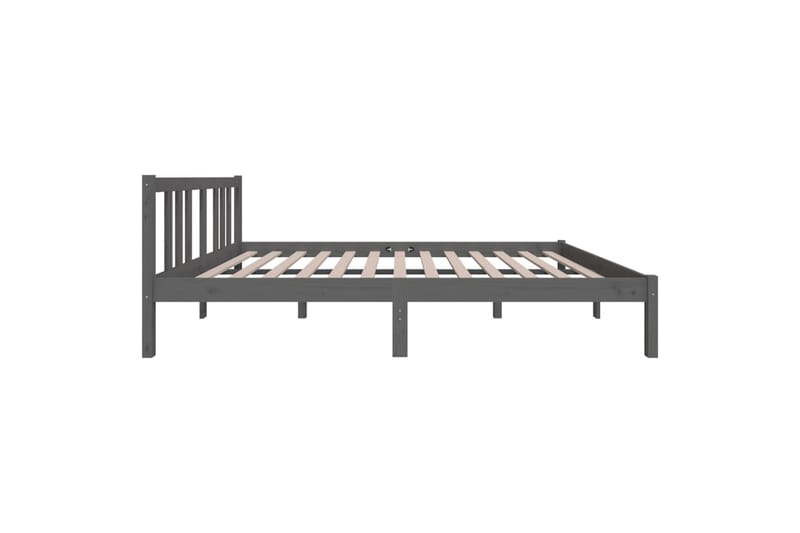 Sengeramme grå heltre 135x190 cm 4FT6 Double - Grå - Møbler - Senger - Sengeramme & sengestamme