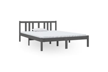 Sengeramme grå heltre 135x190 cm 4FT6 Double - Grå - Møbler - Senger - Sengeramme & sengestamme