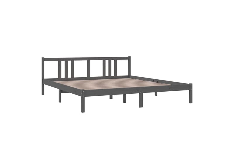 Sengeramme grå heltre 180x200 cm 6FT Super King - Grå - Møbler - Senger - Sengeramme & sengestamme