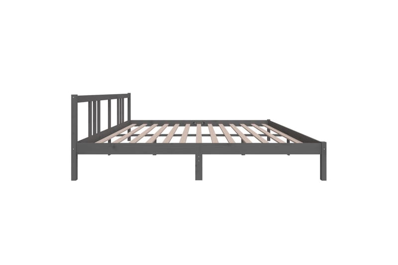 Sengeramme grå heltre 200x200 cm - Grå - Møbler - Senger - Sengeramme & sengestamme