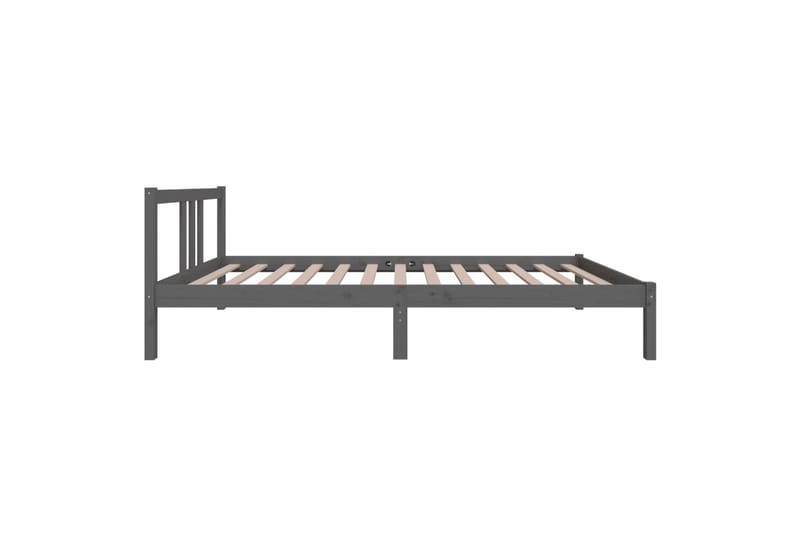 Sengeramme grå heltre furu 100x200 cm - Grå - Møbler - Senger - Sengeramme & sengestamme
