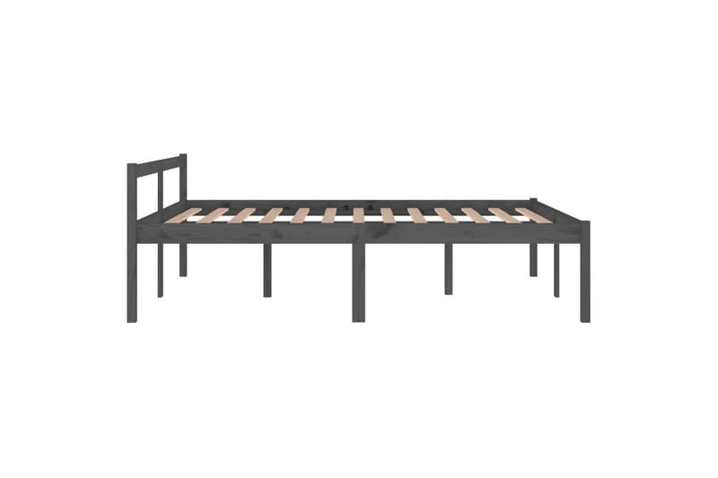 Sengeramme grå heltre furu 150x200 cm 5FT King - Grå - Møbler - Senger - Sengeramme & sengestamme