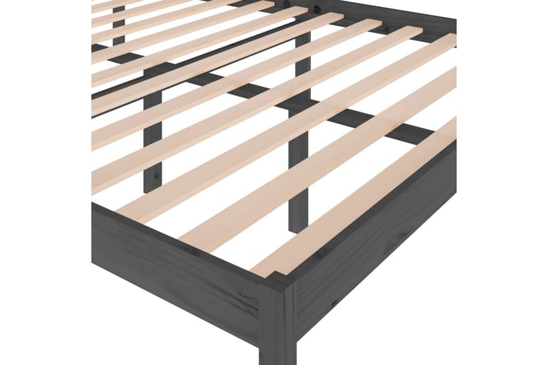 Sengeramme grå heltre furu 150x200 cm 5FT King - Grå - Møbler - Senger - Sengeramme & sengestamme