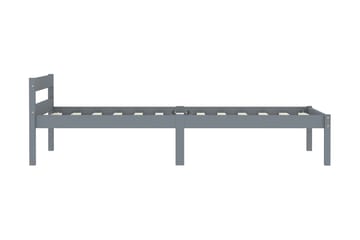 Sengeramme grå heltre furu 90x200 cm - Grå - Møbler - Senger - Sengeramme & sengestamme