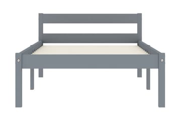 Sengeramme grå heltre furu 90x200 cm - Grå - Møbler - Senger - Sengeramme & sengestamme