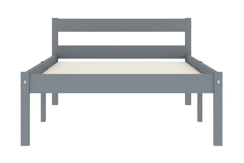 Sengeramme grå heltre furu 90x200 cm - Grå - Møbler - Senger - Sengeramme & sengestamme