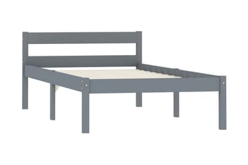 Sengeramme grå heltre furu 90x200 cm - Grå - Møbler - Senger - Sengeramme & sengestamme