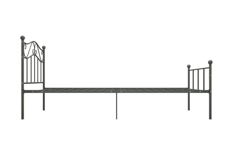 Sengeramme grå metall 100x200 cm - Grå - Sengeramme & sengestamme