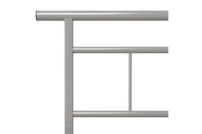 Sengeramme grå metall 100x200 cm - Grå - Møbler - Senger - Sengeramme & sengestamme