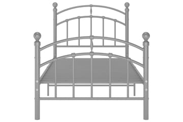 Sengeramme grå metall 100x200 cm - Grå - Møbler - Senger - Sengeramme & sengestamme