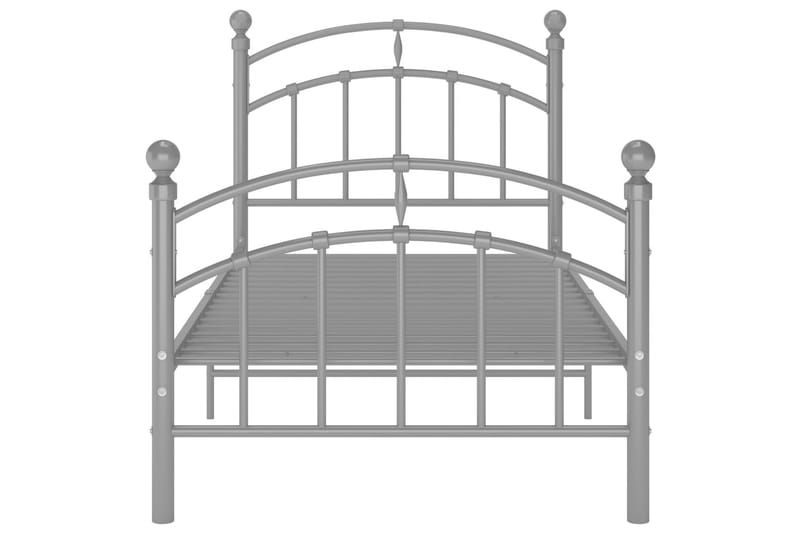 Sengeramme grå metall 100x200 cm - Grå - Møbler - Senger - Sengeramme & sengestamme
