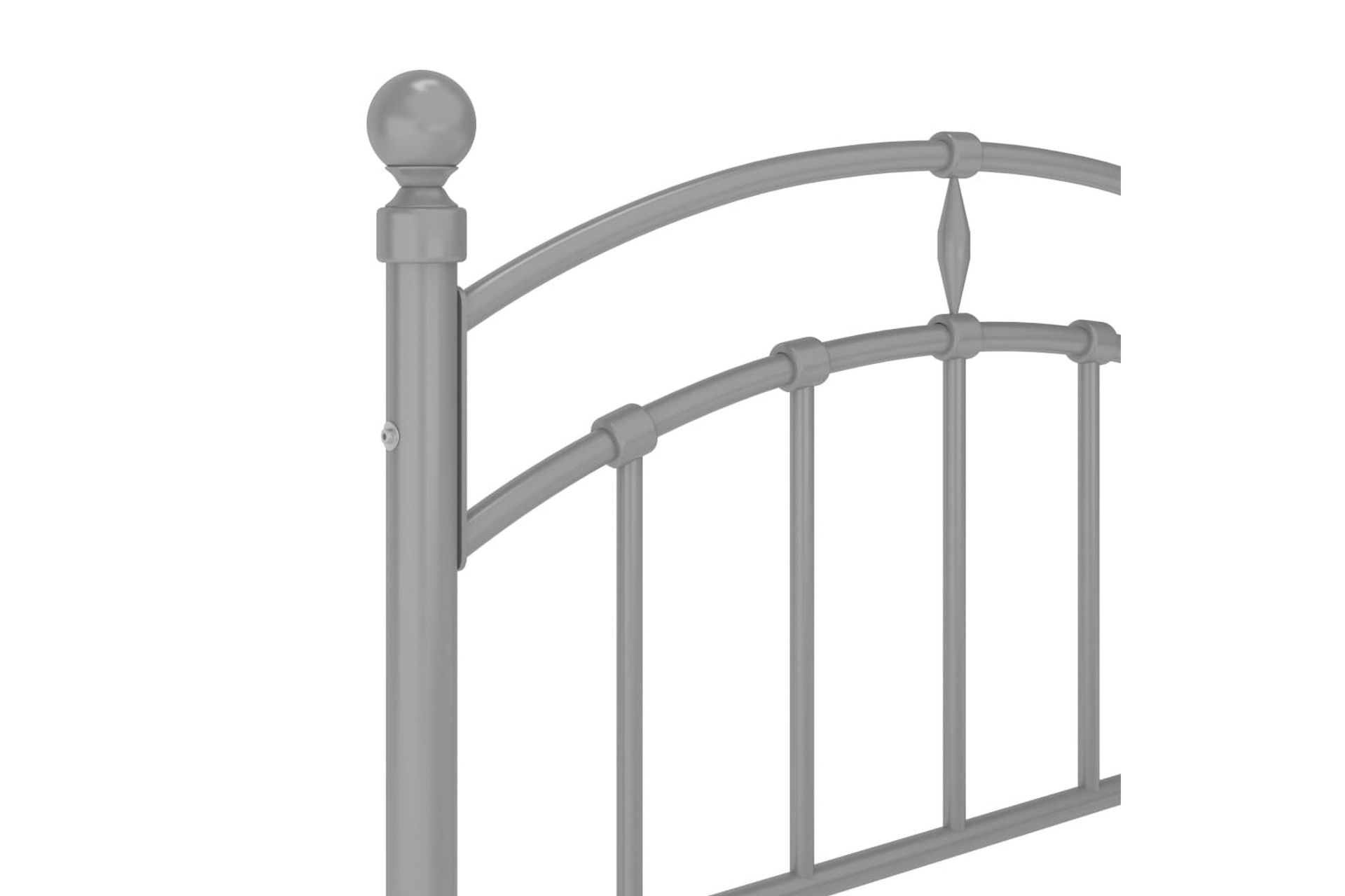 Sengeramme grå metall 100x200 cm - Grå - Møbler - Senger - Sengeramme & sengestamme
