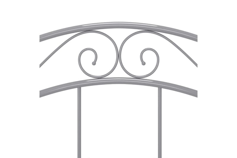 Sengeramme grå metall 100x200 cm - Grå - Møbler - Senger - Sengeramme & sengestamme