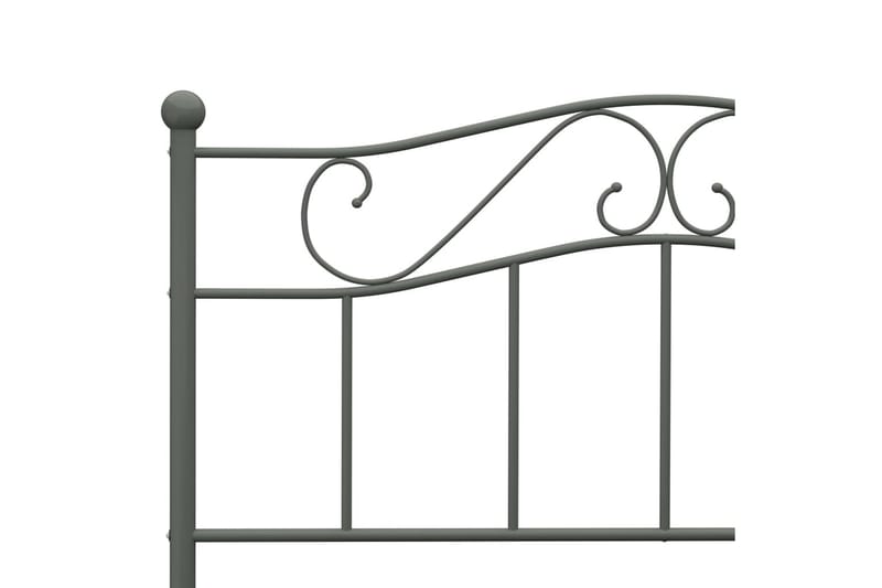 Sengeramme grå metall 120x200 cm - Grå - Møbler - Senger - Sengeramme & sengestamme