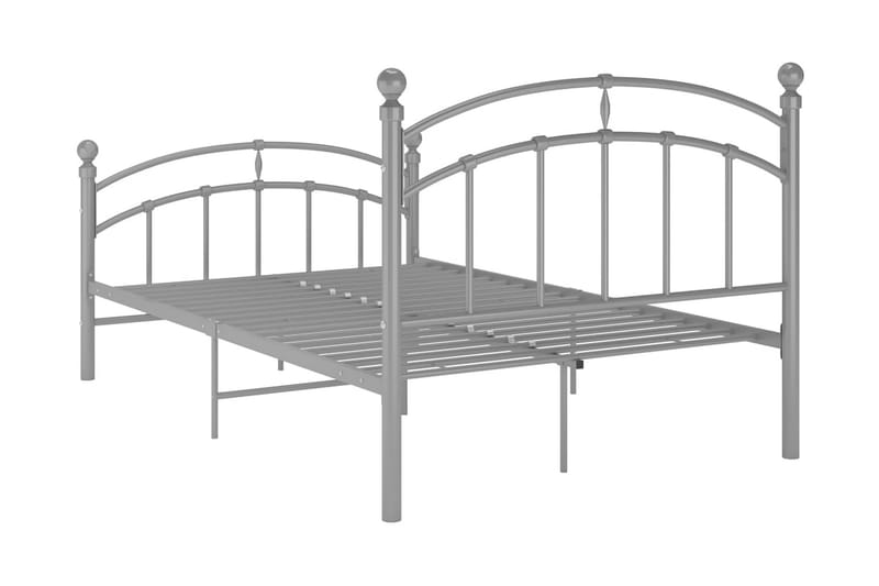 Sengeramme grå metall 120x200 cm - Grå - Møbler - Senger - Sengeramme & sengestamme