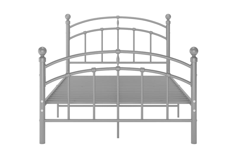 Sengeramme grå metall 120x200 cm - Grå - Møbler - Senger - Sengeramme & sengestamme