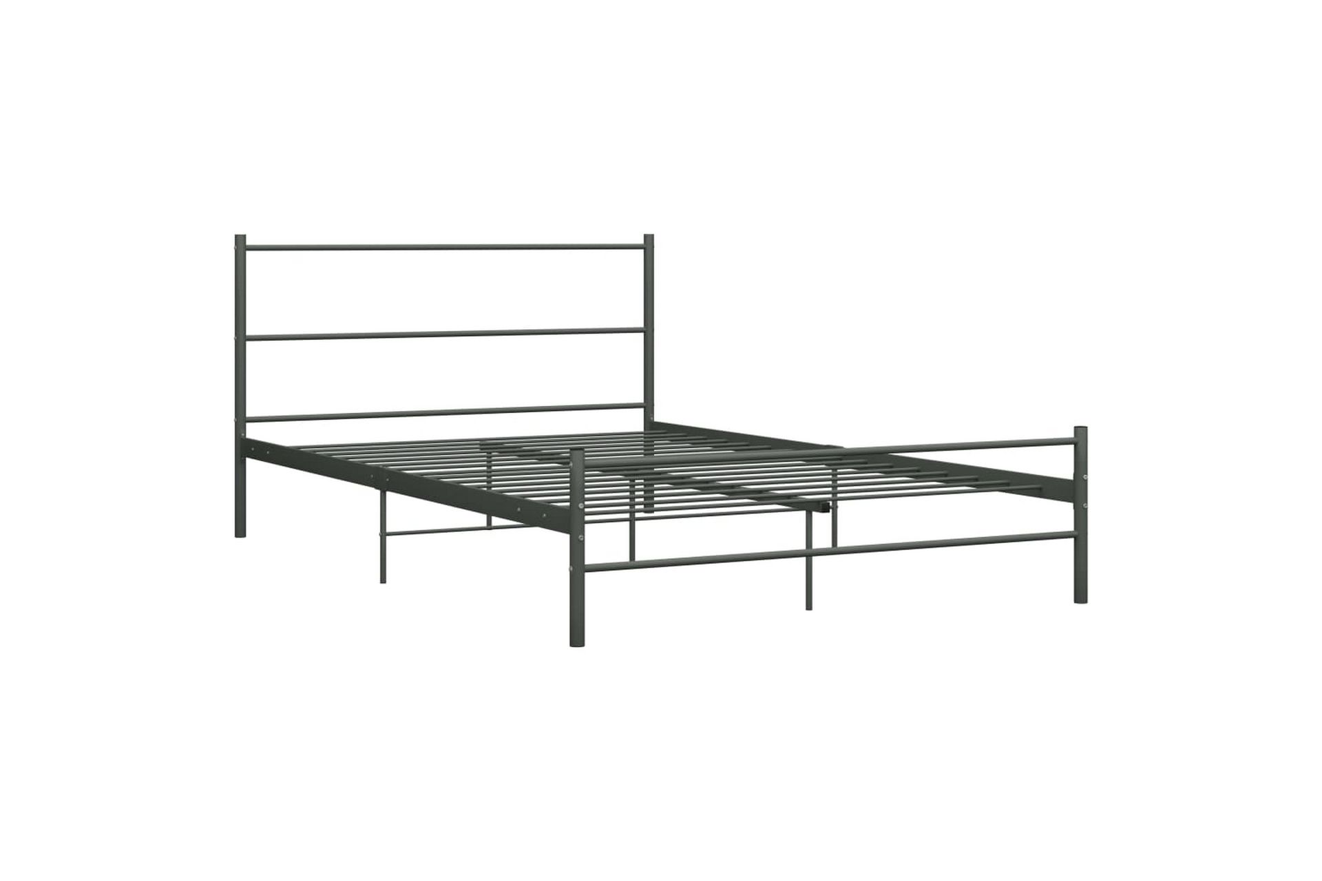 Sengeramme grå metall 120x200 cm - Møbler - Senger - Sengeramme & sengestamme