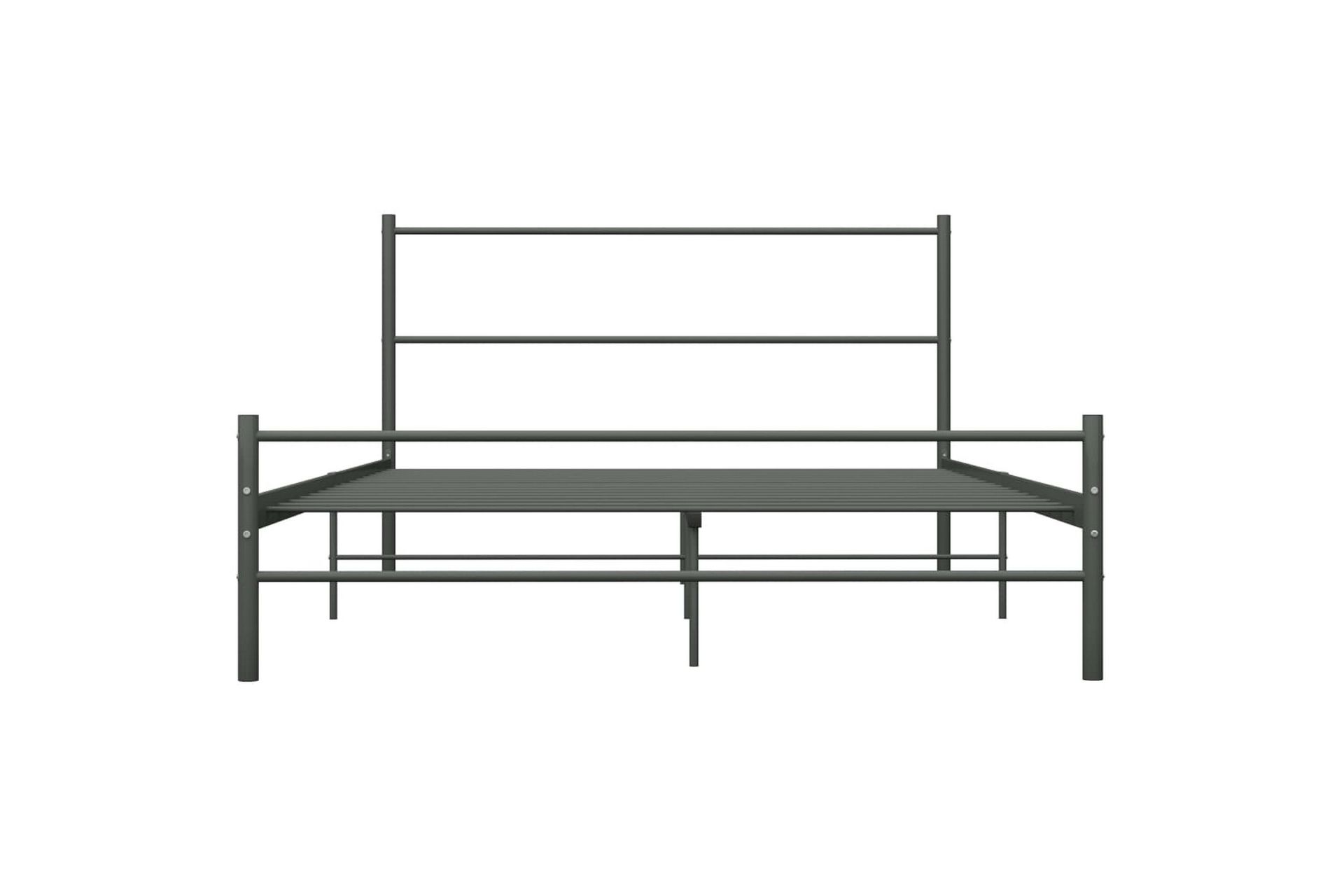 Sengeramme grå metall 120x200 cm - Møbler - Senger - Sengeramme & sengestamme