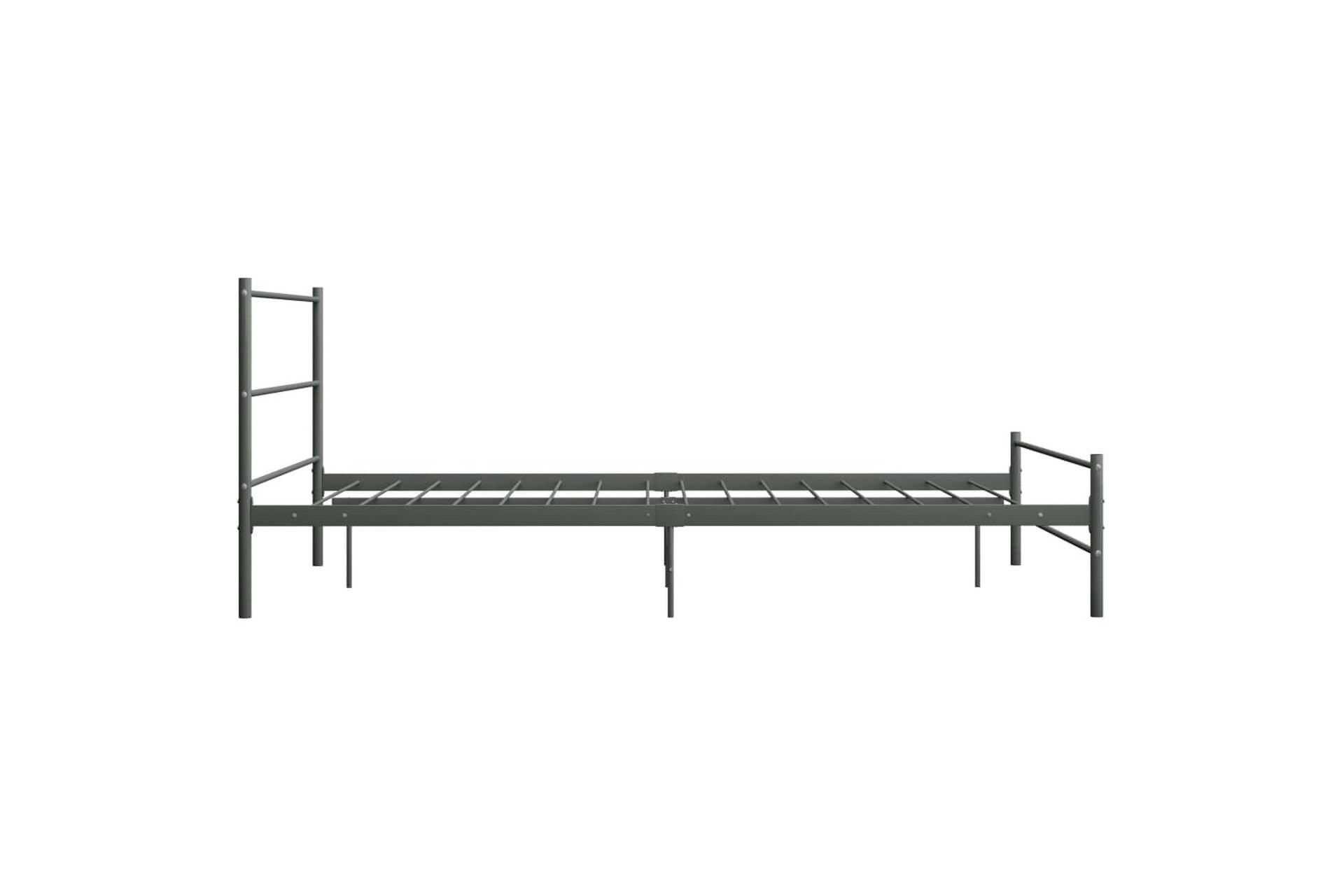 Sengeramme grå metall 120x200 cm - Møbler - Senger - Sengeramme & sengestamme