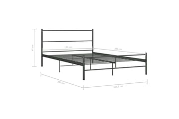 Sengeramme grå metall 120x200 cm - Møbler - Senger - Sengeramme & sengestamme