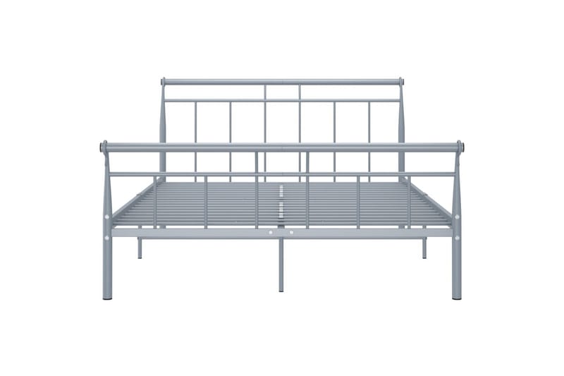 Sengeramme grå metall 140x200 cm - Grå - Møbler - Senger - Sengeramme & sengestamme
