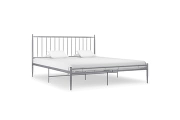 Sengeramme grå metall 140x200 cm - Grå - Møbler - Senger - Sengeramme & sengestamme