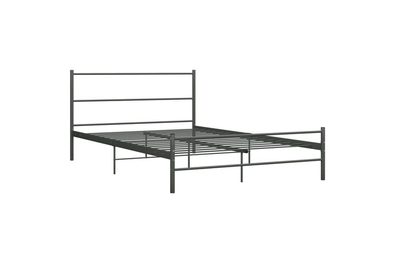 Sengeramme grå metall 140x200 cm - Møbler - Senger - Sengeramme & sengestamme