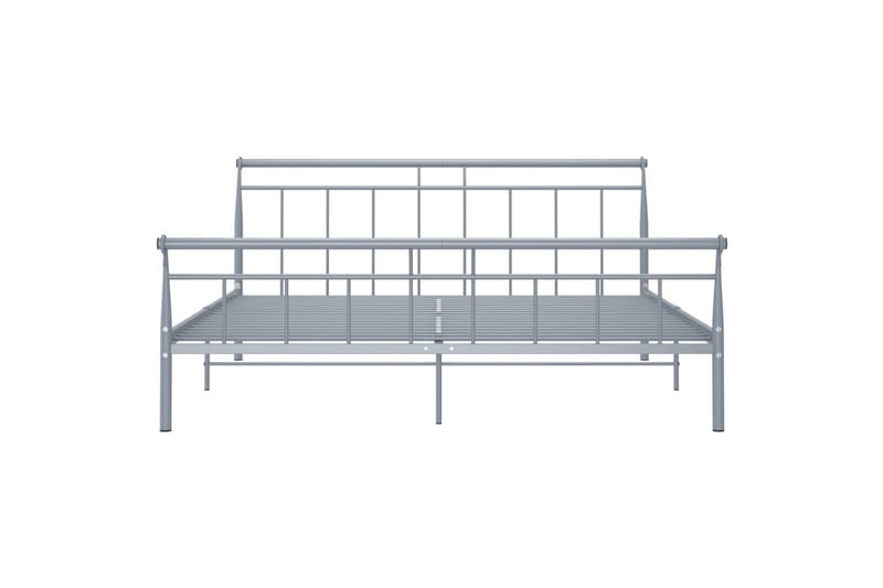 Sengeramme grå metall 180x200 cm - Grå - Møbler - Senger - Sengeramme & sengestamme