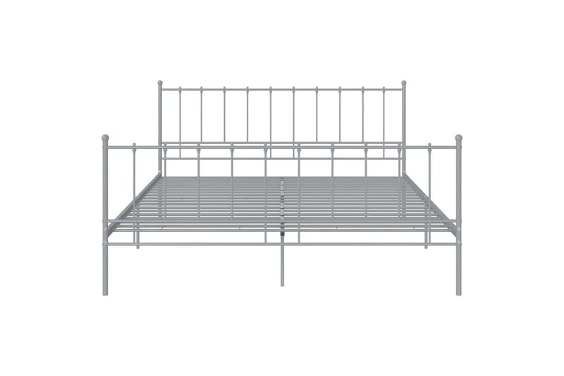 Sengeramme grå metall 180x200 cm - Grå - Møbler - Senger - Sengeramme & sengestamme