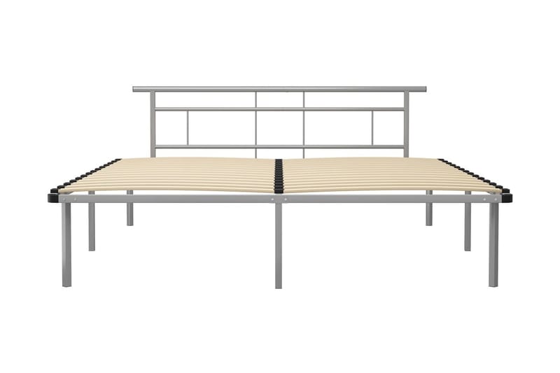 Sengeramme grå metall 200x200 cm - Grå - Møbler - Senger - Sengeramme & sengestamme