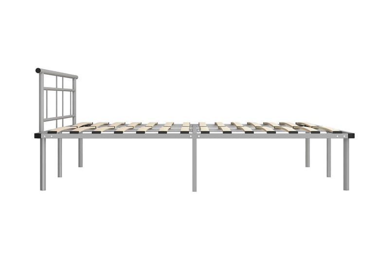 Sengeramme grå metall 200x200 cm - Grå - Møbler - Senger - Sengeramme & sengestamme