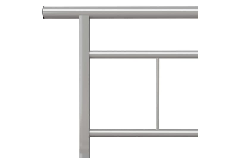 Sengeramme grå metall 200x200 cm - Grå - Møbler - Senger - Sengeramme & sengestamme
